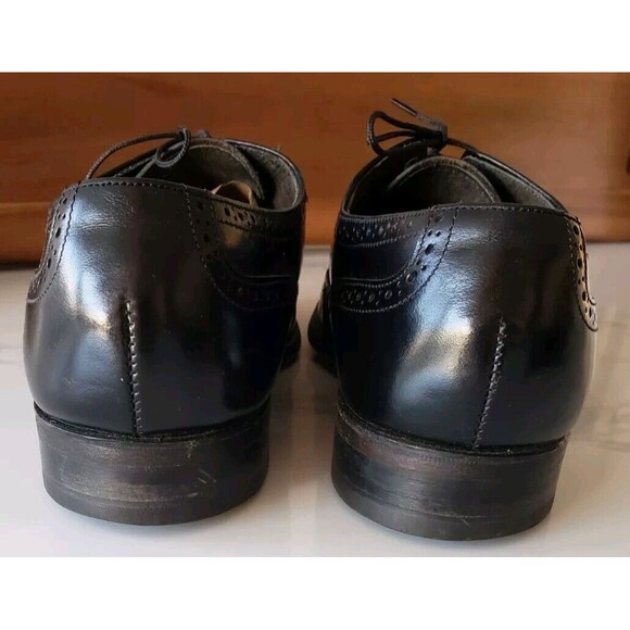Bostonian Men's Wingtip Oxford Dress Shoes Size 8 (D/B) Leather Black - Picture 7 of 9